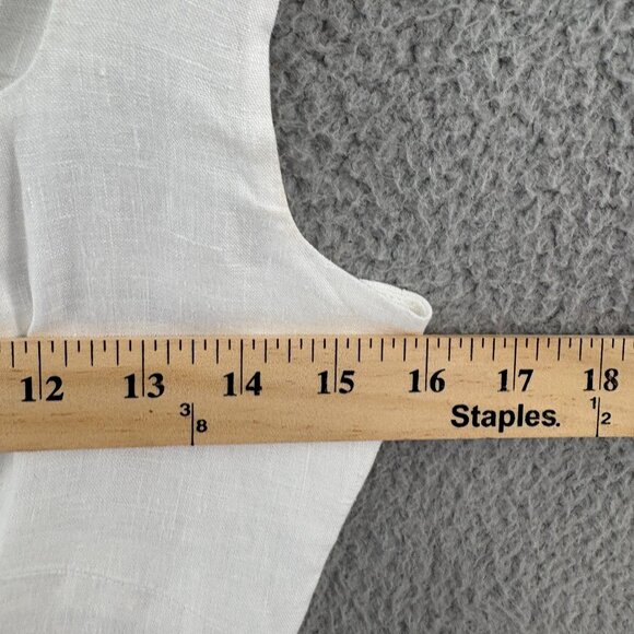 Quince European Linen Fit & Flare Midi Dress β White β Size Small - Picture 7 of 16